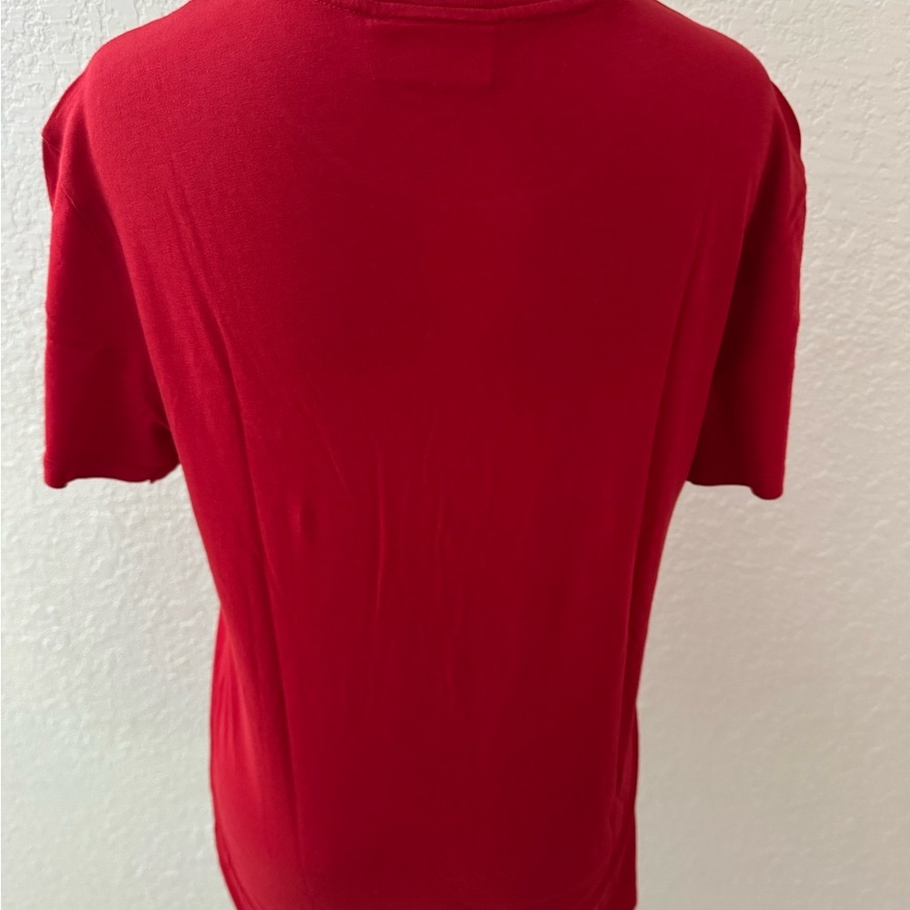 Lacoste Unisex Short Sleeve Crew Neck Pima Cotton T-Shirts Vibrant Red XS EUC - Picture 3 of 9